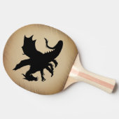 Raquette De Ping Pong Fond rustique Dragon Noir (Côté)