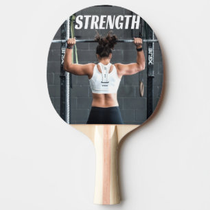 Raquette De Ping Pong Force Fittness Femmes Muscle Worout Motivationnel