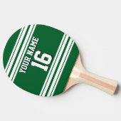 Raquette De Ping Pong Forest Green White Team (Côté)