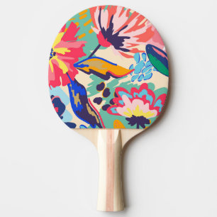 Raquette De Ping Pong Forêt et roses