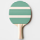 Raquette De Ping Pong Forêt vert et beige cinq bandes motif (Dos)