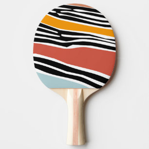 Raquette De Ping Pong Formes abstraites colorées avec design d'impressio