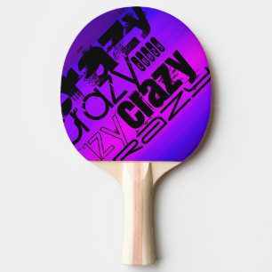Raquette De Ping Pong Fou; Violet Vibrant Bleu et Magenta