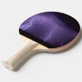 Raquette De Ping Pong Foudre violette dans un désert nocturne Tempête to (Devant Angle)