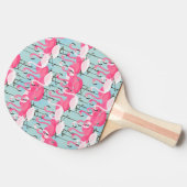 Raquette De Ping Pong Foule rose et blanche des Flamants roses (Côté)