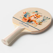 Raquette De Ping Pong Fox Floral Personnalisé (Devant Angle)