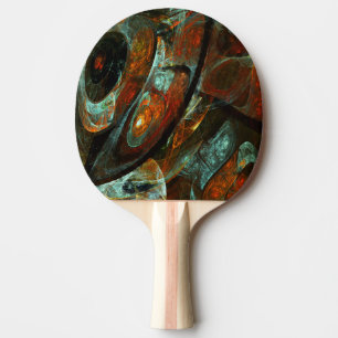 Raquette De Ping Pong Fractionner l'art Abstrait