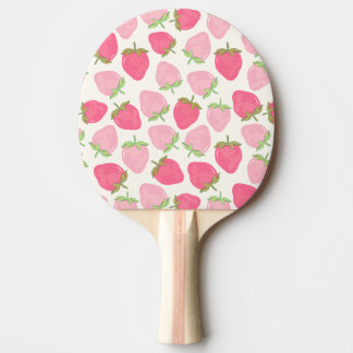 Raquette De Ping Pong Fraise Rose Mignonne et Fruitée