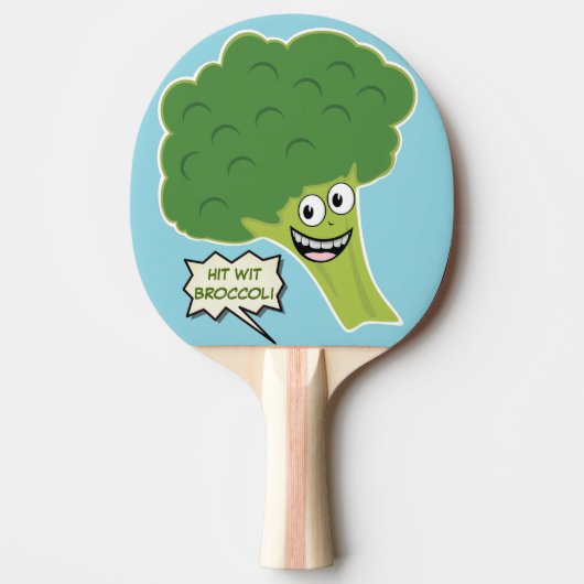 Raquette De Ping Pong Frappe personnalisée avec Brocoli (Devant)