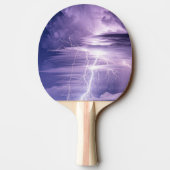 Raquette De Ping Pong Frappes de foudre Ciel Violet Personnalisées (Dos)