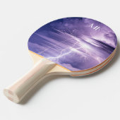 Raquette De Ping Pong Frappes de foudre Ciel Violet Personnalisées (Devant Angle)