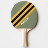 Raquette De Ping Pong Frappes nocturnes d'olive avec nom (Devant)