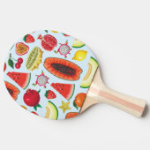 Raquette De Ping Pong Fruits Exotiques : Imprimé tendance sans couture. (Côté)