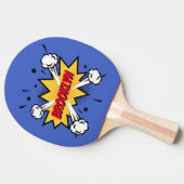 Raquette De Ping Pong Fun pop art bande dessinée style légende logo (Côté)