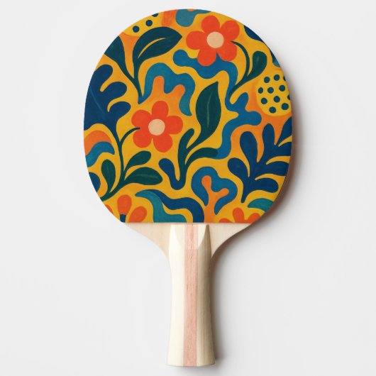 Raquette De Ping Pong Fun Retro Garden Collage Motif Motif (Devant)
