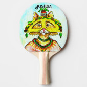 Raquette De Ping Pong Fun Taco Hippie Chat Ping Pong Paddle (Devant)