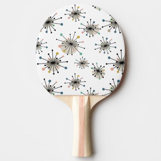 Raquette De Ping Pong Funky Atomic Starburst Rétro Mi-Siècle moderne (Devant)