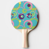 Raquette De Ping Pong Funky Blue Circles Ping Pong Paddle (Dos)