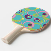 Raquette De Ping Pong Funky Blue Circles Ping Pong Paddle (Devant Angle)