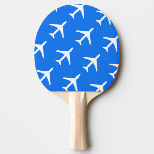 Raquette De Ping Pong Funky White Plane Blue Arrière - plan Aviation