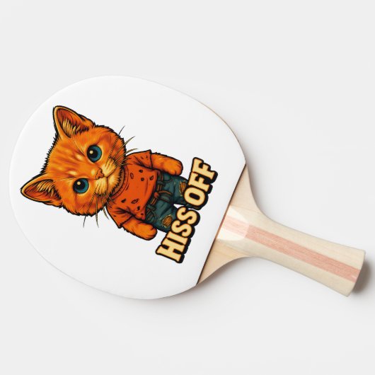 Raquette De Ping Pong Funny Cool Cat Quote Tee (Côté)