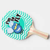 Raquette De Ping Pong Funny Fly ; Aqua Green Chevron (Côté)