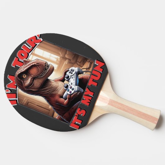 Raquette De Ping Pong Funny T-Rex Gamer Quote Design (Côté)
