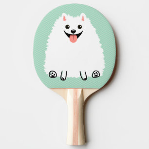 Raquette De Ping Pong Funny White Pomeranian