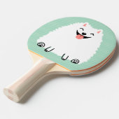 Raquette De Ping Pong Funny White Pomeranian (Devant Angle)