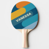 Raquette De Ping Pong Fusion Blue Soleil avec Nom (Dos)