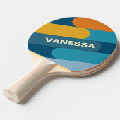 Raquette De Ping Pong Fusion Blue Soleil avec Nom (Devant Angle)