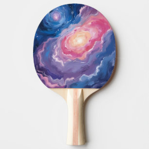Raquette De Ping Pong Galaxie ci-dessus Ciel Étoiles Pastel Aquarelle