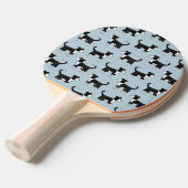 Raquette De Ping Pong Gallois frontière Collie Sheepdog Motif (Devant Angle)