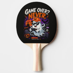 Raquette De Ping Pong Game Over Jamais Drôle Gamer Fantôme Halloween