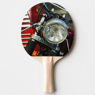 Raquette De Ping Pong Garage moto rouge Motorbike