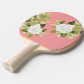 Raquette De Ping Pong Gardenia cape jasmine florale aquarelle (Devant Angle)