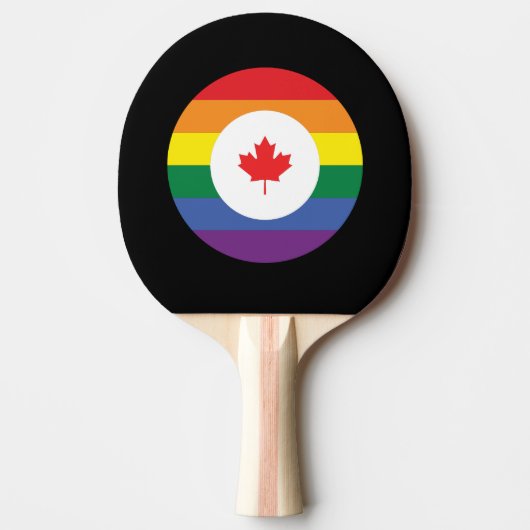 Raquette De Ping Pong Gay pride canadien (Devant)