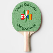 Raquette De Ping Pong Gay pride Irlande Canada Shamrock Drapeau Personna (Devant)