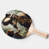 Raquette De Ping Pong Géant doux : Le T-Rex amical qui aime un chat (Côté)