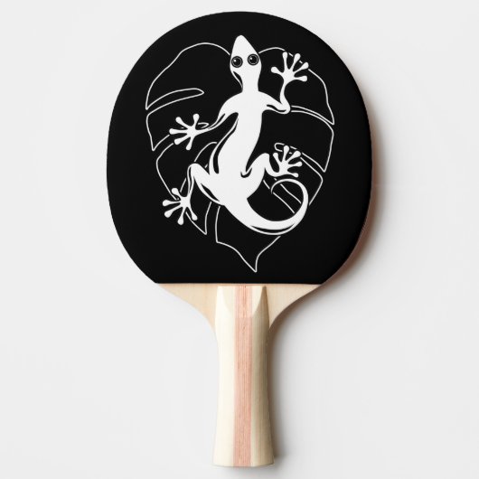 Raquette De Ping Pong Gecko Lizard Silhouette (Devant)