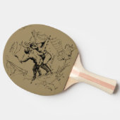 Raquette De Ping Pong Gemini Constellation Hevelius 1690 Engraving (Côté)