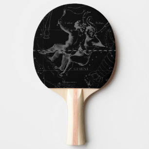 Raquette De Ping Pong Gemini Constellation Hevelius 1690 on Black