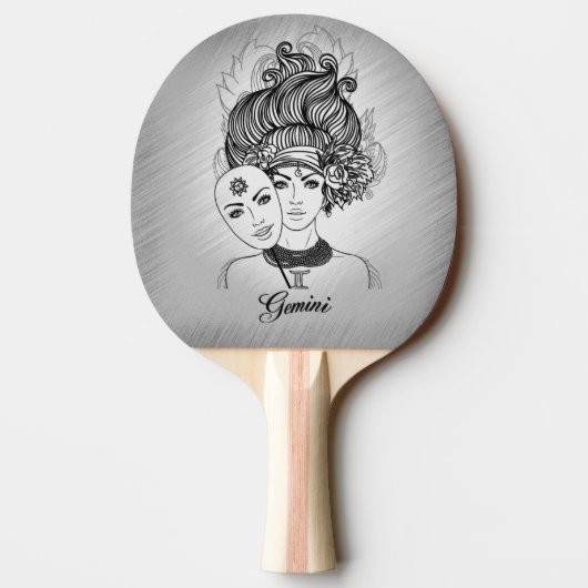 Raquette De Ping Pong Gemini Masqué Lady Zodiac (Dos)