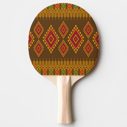 Raquette De Ping Pong Géométrique ethnique, conception traditionnelle, r (Devant)