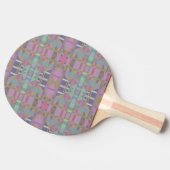 Raquette De Ping Pong Géométrique vert violet rose (Côté)