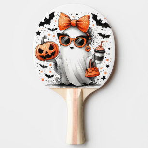 Raquette De Ping Pong Ghost d'Halloween drôle
