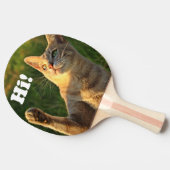 Raquette De Ping Pong Ginger Cat Dit Bonjour ! (Côté)