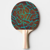 Raquette De Ping Pong Giraffe Impression Brown et Turquoise (Dos)