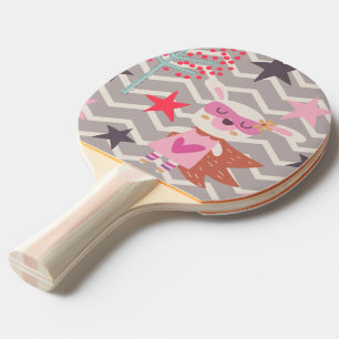 Raquette De Ping Pong Girl Superhero Bunny