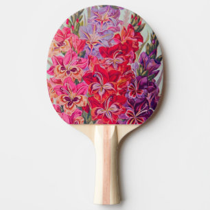 Raquette De Ping Pong Gladiolas en fleurs